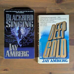 DEEP GOLD & BLACKBIRD SINGING By Jay Amberg 2-pack Vintage Paperbacks